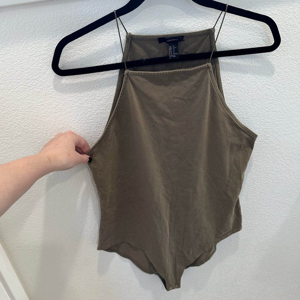 Forever 21 bodysuit size XL olive